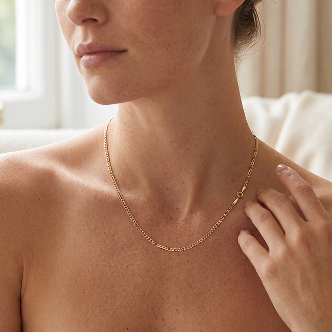 14k Geelgouden Ketting met Gourmet Schakels