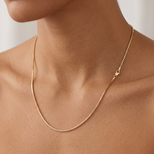 14 Karaat Geelgouden Venetiaanse Ketting