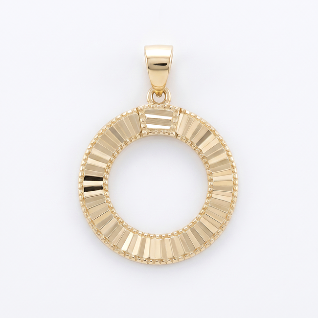 18 Karaat Gouden Ronde Hanger Open Cirkel