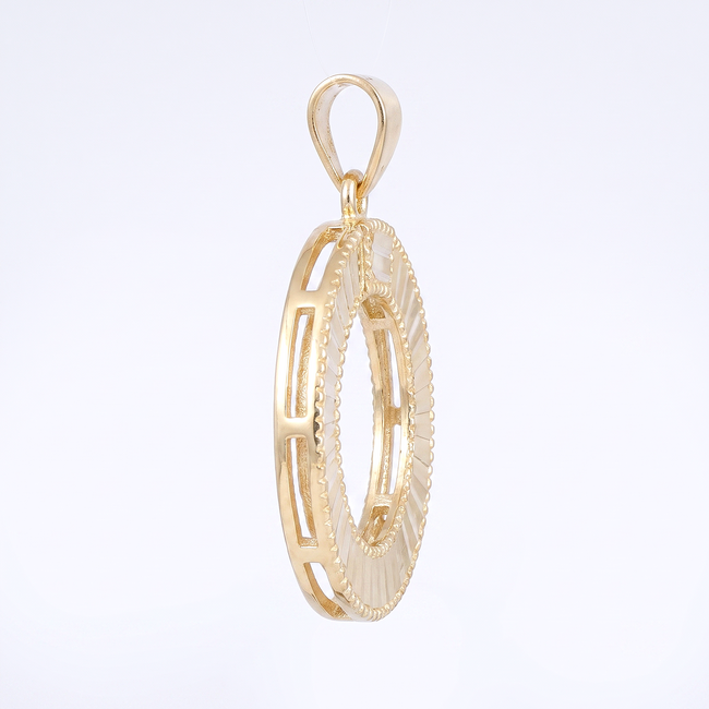 18 Karaat Gouden Ronde Hanger Open Cirkel