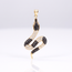 14k gouden slang hanger met zirkonia