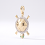 Gouden schildpad hanger met zirkonia details
