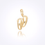 Gouden baby voetjes hanger glanzend design