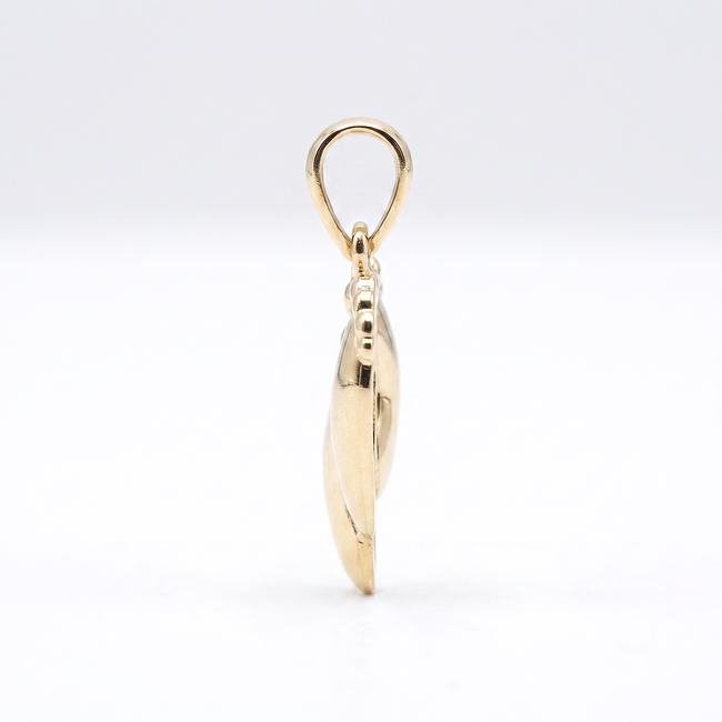 Gouden baby voetjes hanger glanzend design