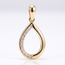 Gouden druppel hanger met zirkonia stenen