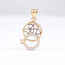 Gouden hanger met hartjes en witte zirkonia