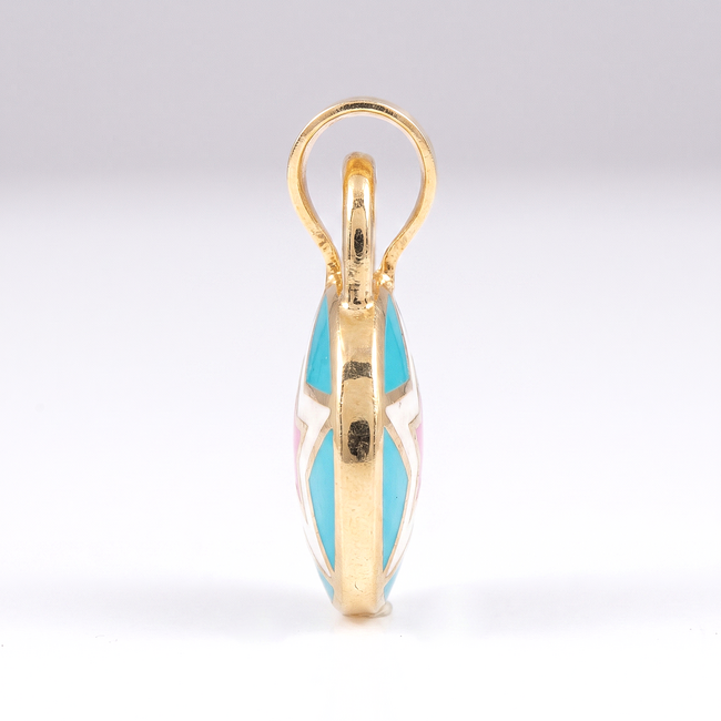 Speelse gouden Ster Hanger met Kleurrijk Design