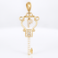 Gouden sleutel hanger met letter P