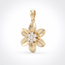 Gouden Bloem Hanger met Zirkonia Stenen