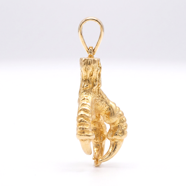 Stoere gouden Klauw Hanger met Krachtig Design