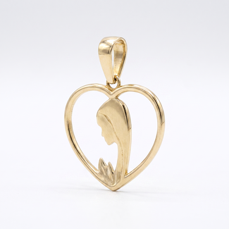 Hart hanger met vrouw silhouet