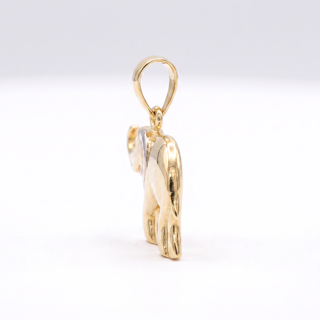 14 karaat gouden olifant hanger met design