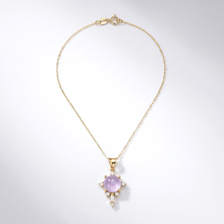 Amethist Ketting met Zirkonia