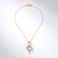 Gouden amethist ketting met zirkonia