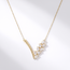 Gouden V ketting met zirkonia