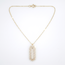 Gouden Ovale Ketting met Zirkonia