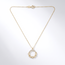 Gouden collier met open cirkel hanger