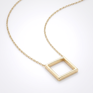Minimalistische Vierkante Collier