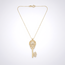 Gouden collier met infinity sleutel hanger