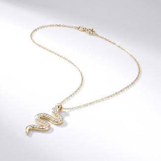 Slang Collier met Zirkonia