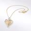 Gouden collier open hart met vlinderdetail