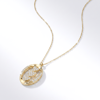 Drie Hartjes Collier Zirkonia