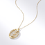 Gouden collier met drie hartjes