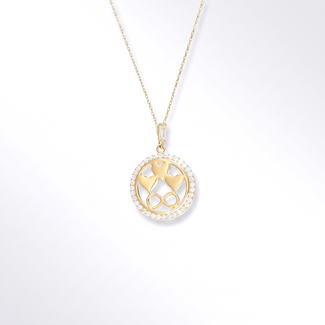 Rond Hart Collier Zirkonia