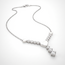 Witgouden collier met drie hartjes en zirkonia