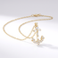 Gouden collier met ankerhanger en zirkonia