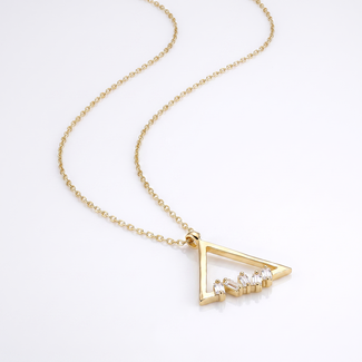 Driehoek Collier met Zirkonia