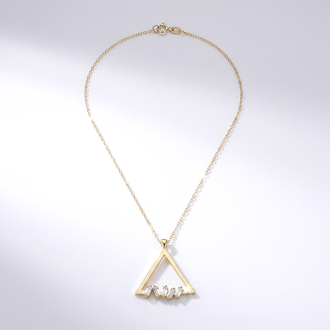 Minimalistisch gouden Driehoek Collier
