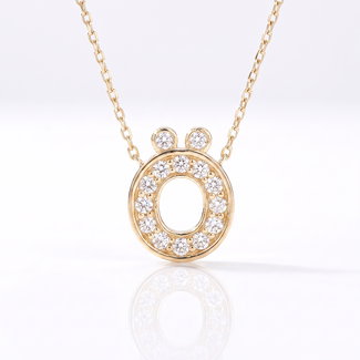 Letter Ö Collier met Zirkonia