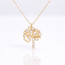 Betekenisvol gouden collier met levensboom hanger