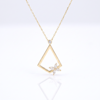 Geometrisch Bloem Collier