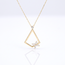 Gouden collier met open hanger en bloem
