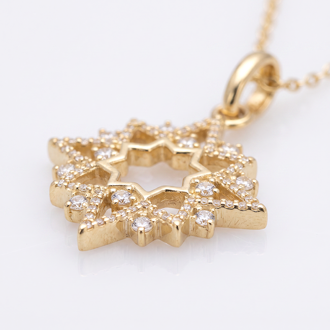 Verstelbaar gouden collier met open sterdesign