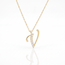 Gouden collier met V-vormige hanger