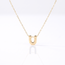 Gouden initialen collier met letter U