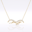 Gouden collier met dolfijnvorm en zirkonia