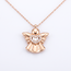 Rosé gouden collier met engelhanger en hartdetail