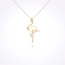Gouden collier met flamingo hanger en uitstraling