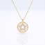 Gouden collier met sterhanger en zirkonia details