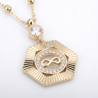 Infinity Hexagon Collier