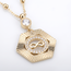 Gouden collier hexagon met infinity