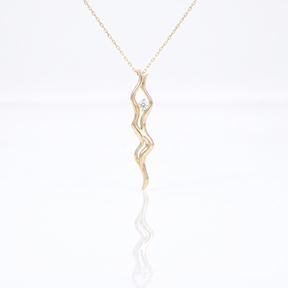 Golvend Zirkonia Collier