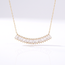 Gouden collier met baguette geslepen zirkonia rij