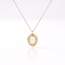 Gouden collier met ovale opaal hanger