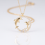Gouden collier met dolfijnen in cirkel