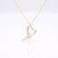Gouden collier met abstract hartdesign